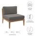 Clearwater Outdoor Patio Teak Wood Armless Chair - detail close-up