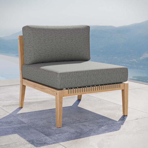 Clearwater Outdoor Patio Teak Wood Armless Chair - Modway \outdoor\sofas & sectionals