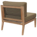 Clearwater Outdoor Patio Teak Wood Armless Chair - view 13