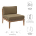 Clearwater Outdoor Patio Teak Wood Armless Chair - view 10
