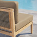 Clearwater Outdoor Patio Teak Wood Armless Chair - view 11