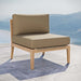 Clearwater Outdoor Patio Teak Wood Armless Chair - view 8