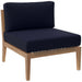 Clearwater Outdoor Patio Teak Wood Armless Chair - view 16