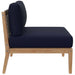 Clearwater Outdoor Patio Teak Wood Armless Chair - view 19