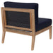 Clearwater Outdoor Patio Teak Wood Armless Chair - view 20