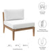 Clearwater Outdoor Patio Teak Wood Armless Chair - view 24