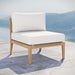 Clearwater Outdoor Patio Teak Wood Armless Chair - view 22