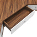 Modway Transmit 47" Wall Mount Corner Walnut Office Desk - Installation View