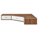 Modway Transmit 47" Wall Mount Corner Walnut Office Desk - Close-Up