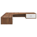 Modway Transmit 55" Wall Mount Corner Wood Office Desk in White