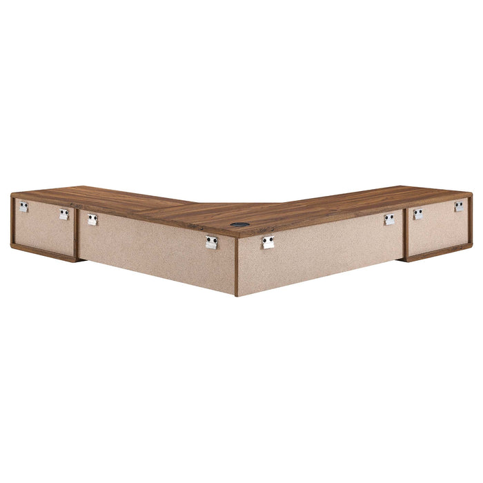 Modway Transmit 55" Wall Mount Corner Wood Office Desk - Dimensions
