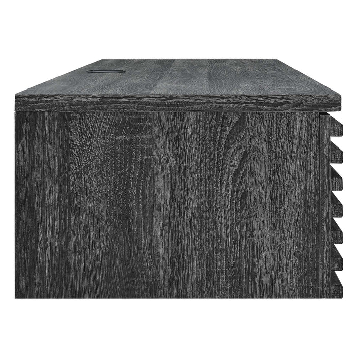 Modway Render Wall Mount Wood Office Desk - Lifestyle View