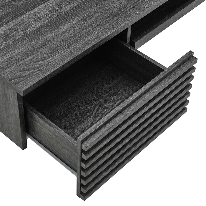 Modway Render Wall Mount Wood Office Desk - Installation View