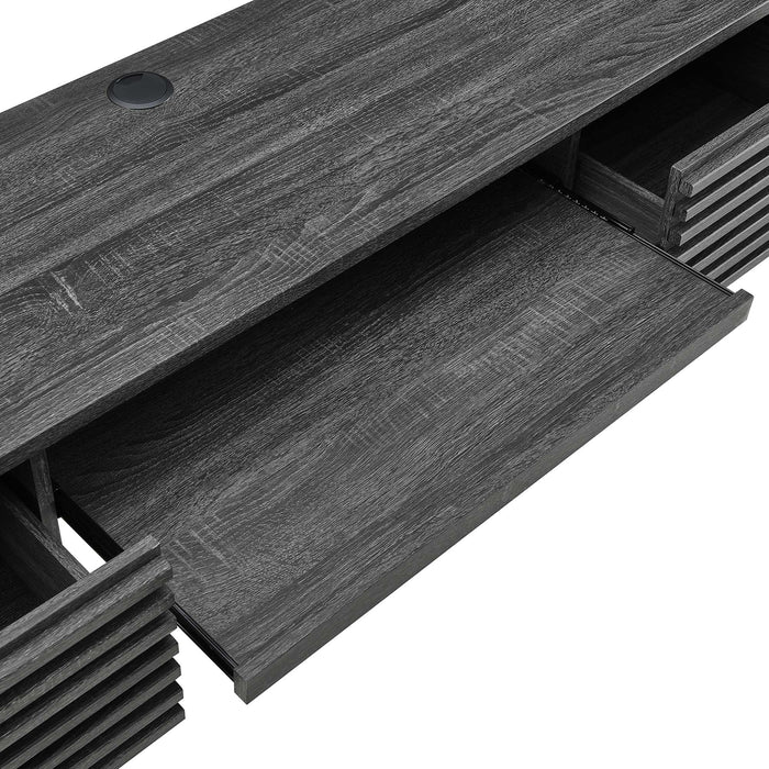 Modway Render Wall Mount Wood Office Desk - View 9