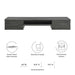 Modway Render Wall Mount Wood Office Desk in Brown - Detail View