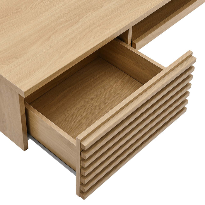 Modway Render Wall Mount Wood Office Desk - View 17