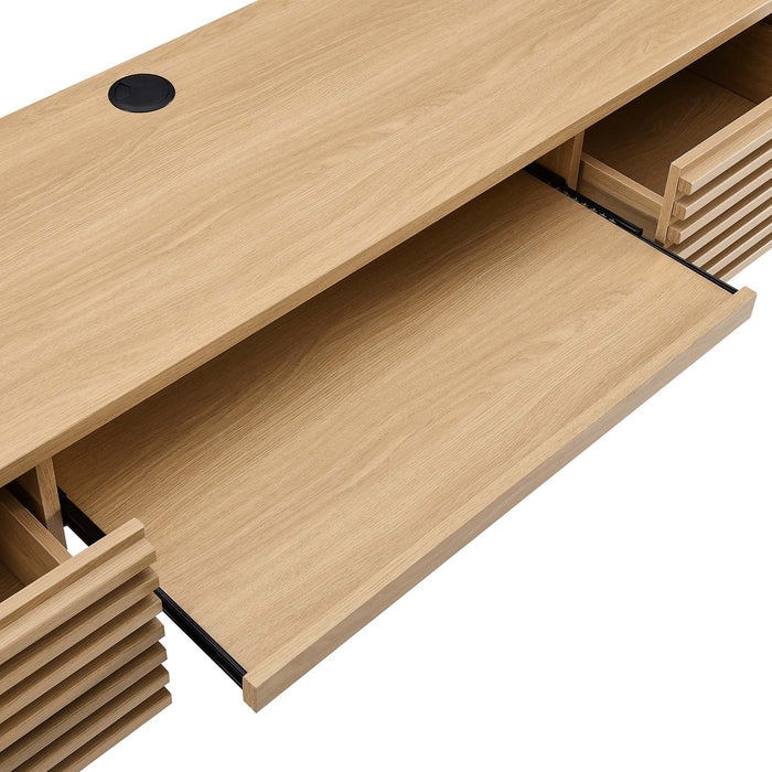 Modway Render Wall Mount Wood Office Desk - View 18