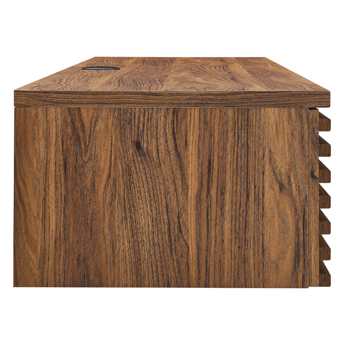 Modway Render Wall Mount Wood Office Desk - View 23