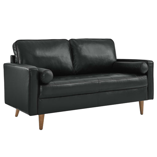 Valour Leather Loveseat - alternate angle view