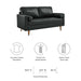 Valour Leather Loveseat - detail close-up