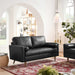 Valour Leather Loveseat - Modway \living\loveseats