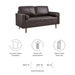Valour Leather Loveseat - view 11