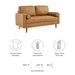 Valour Leather Loveseat - view 19