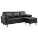 Valour 78" Leather Apartment Sectional Sofa - alternate angle view
