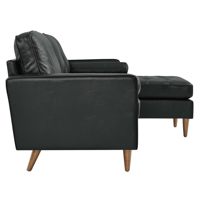 Valour 78" Leather Apartment Sectional Sofa - view 5