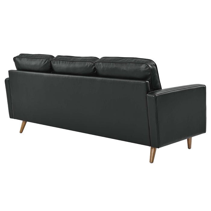 Valour 78" Leather Apartment Sectional Sofa - view 6
