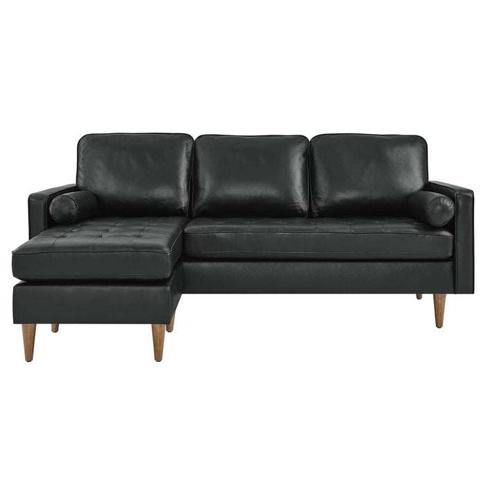 Valour 78" Leather Apartment Sectional Sofa - view 8