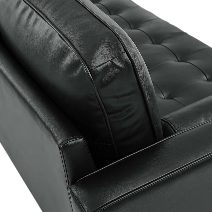 Valour 78" Leather Apartment Sectional Sofa - view 9