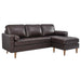 Valour 78" Leather Apartment Sectional Sofa - view 11