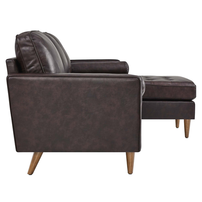 Valour 78" Leather Apartment Sectional Sofa - view 14