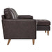 Valour 78" Leather Apartment Sectional Sofa - view 14
