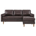 Valour 78" Leather Apartment Sectional Sofa - view 16