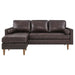 Valour 78" Leather Apartment Sectional Sofa - view 17