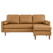 Valour 78" Leather Apartment Sectional Sofa - view 25