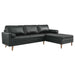 Modway Furniture Valour 98" Leather Sectional Sofa XRXT Black EEI-5873-BLK