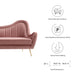 Cheshire Channel Tufted Performance Velvet Sofa - detail close-up