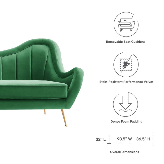 Cheshire Channel Tufted Performance Velvet Sofa - view 12