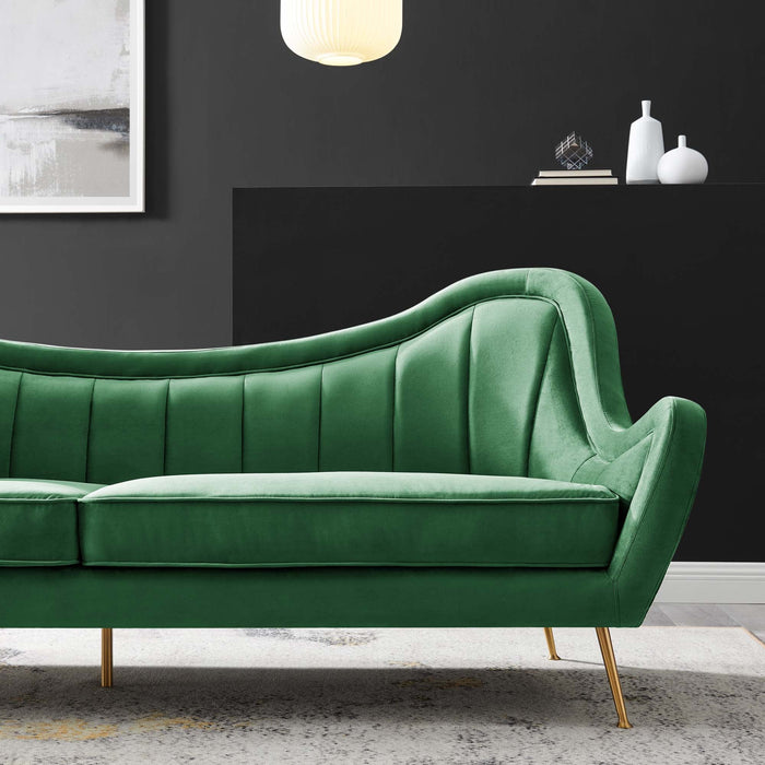 Cheshire Channel Tufted Performance Velvet Sofa - view 13