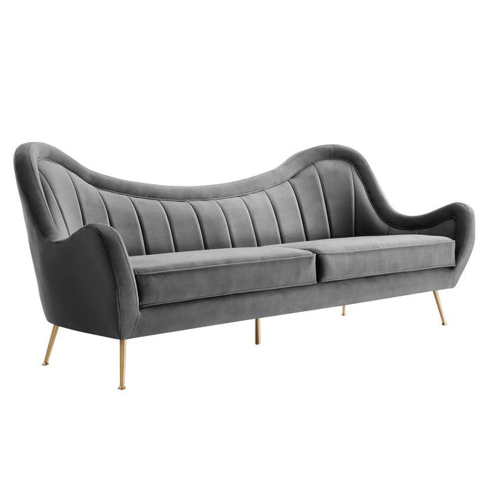 Cheshire Channel Tufted Performance Velvet Sofa - view 20