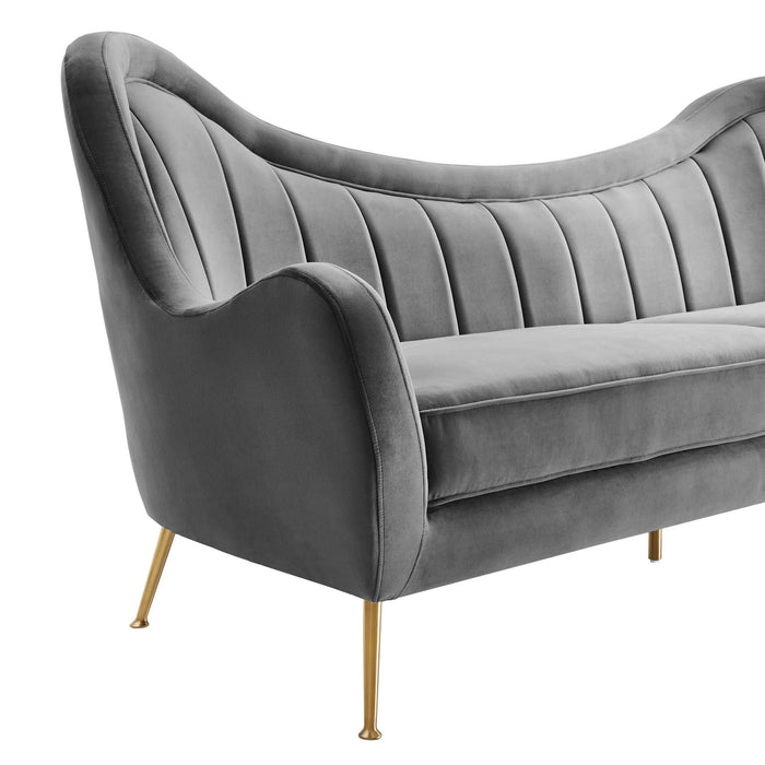 Cheshire Channel Tufted Performance Velvet Sofa - view 26