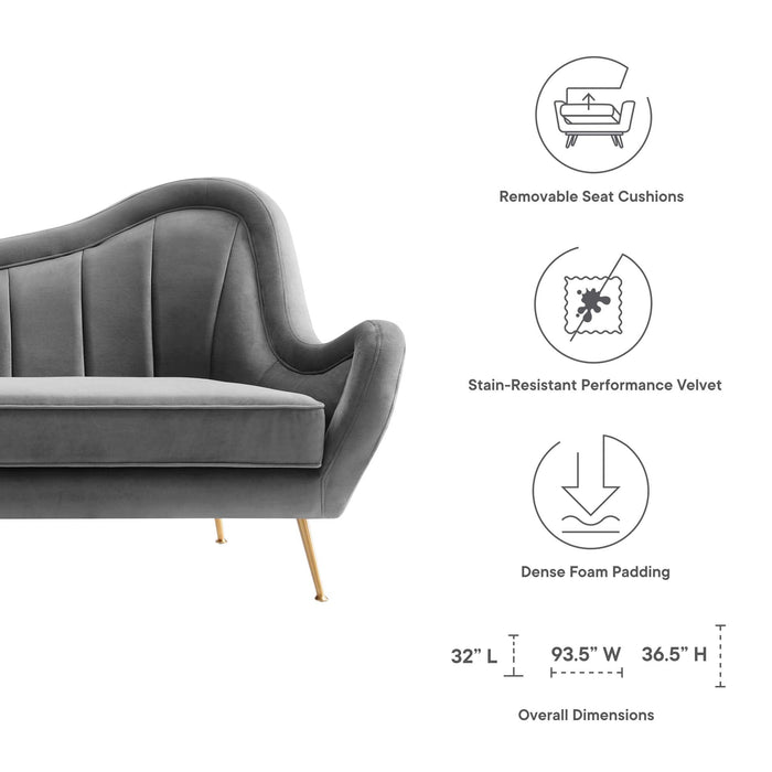 Cheshire Channel Tufted Performance Velvet Sofa - view 21