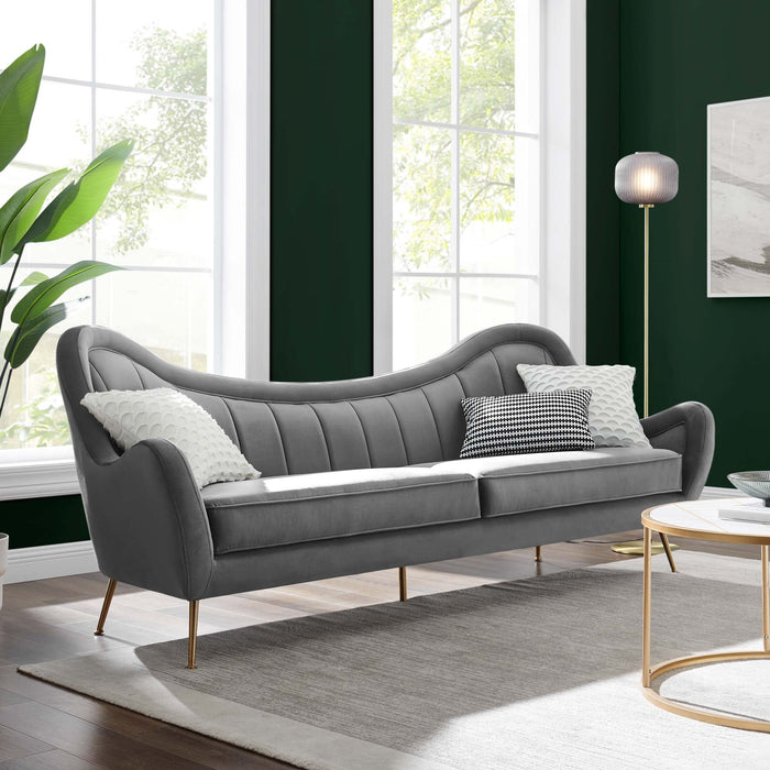 Cheshire Channel Tufted Performance Velvet Sofa - view 19