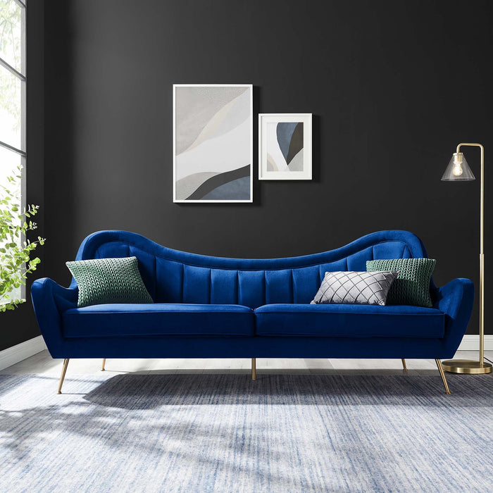 Cheshire Channel Tufted Performance Velvet Sofa - view 28