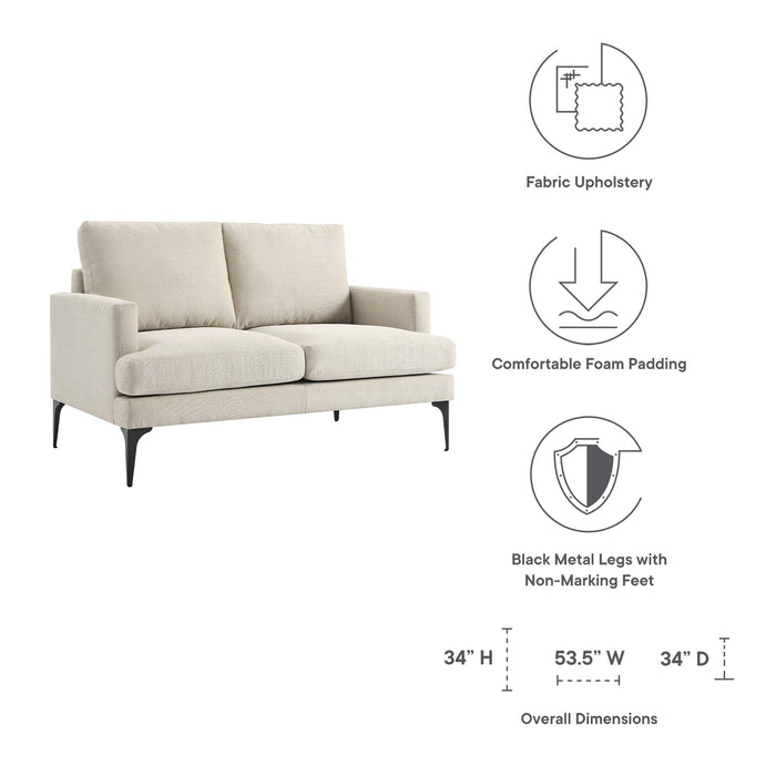Evermore Upholstered Fabric Loveseat - view 11