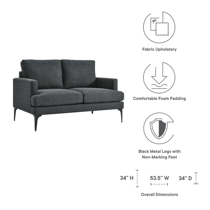 Evermore Upholstered Fabric Loveseat - view 19