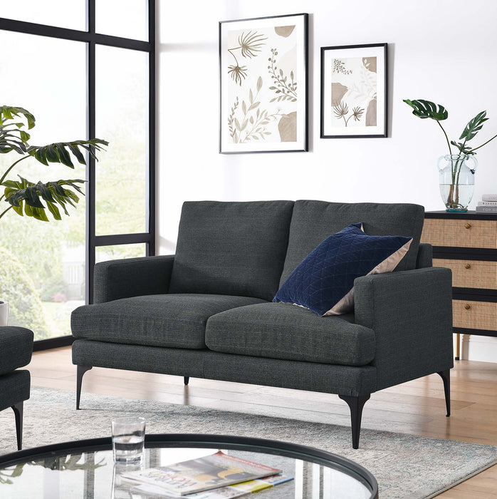 Evermore Upholstered Fabric Loveseat - view 17
